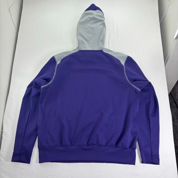 VTG y2k Nike Kansas State Wildcats Hoodie Men Medium Purple ThermaFit Sweatshirt - Picture 6 of 9